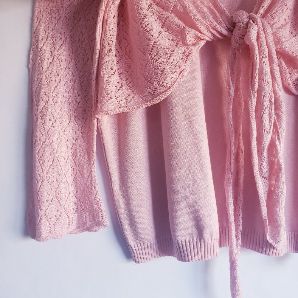 Lane Bryant Pink knit top - Picture 4 of 7